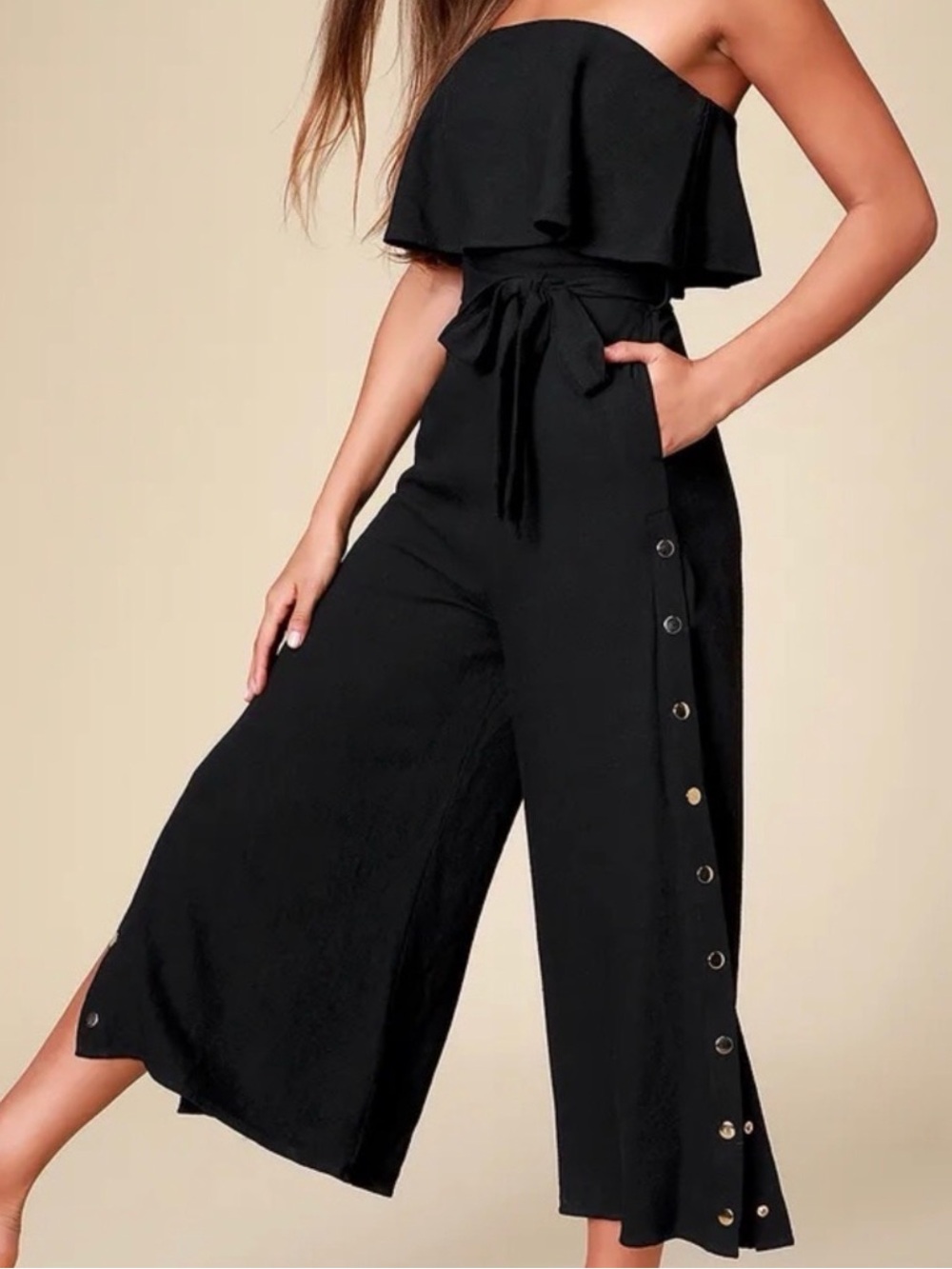 Lulu's Strapless Wide-Leg Jumpsuit, NWT ($58)!